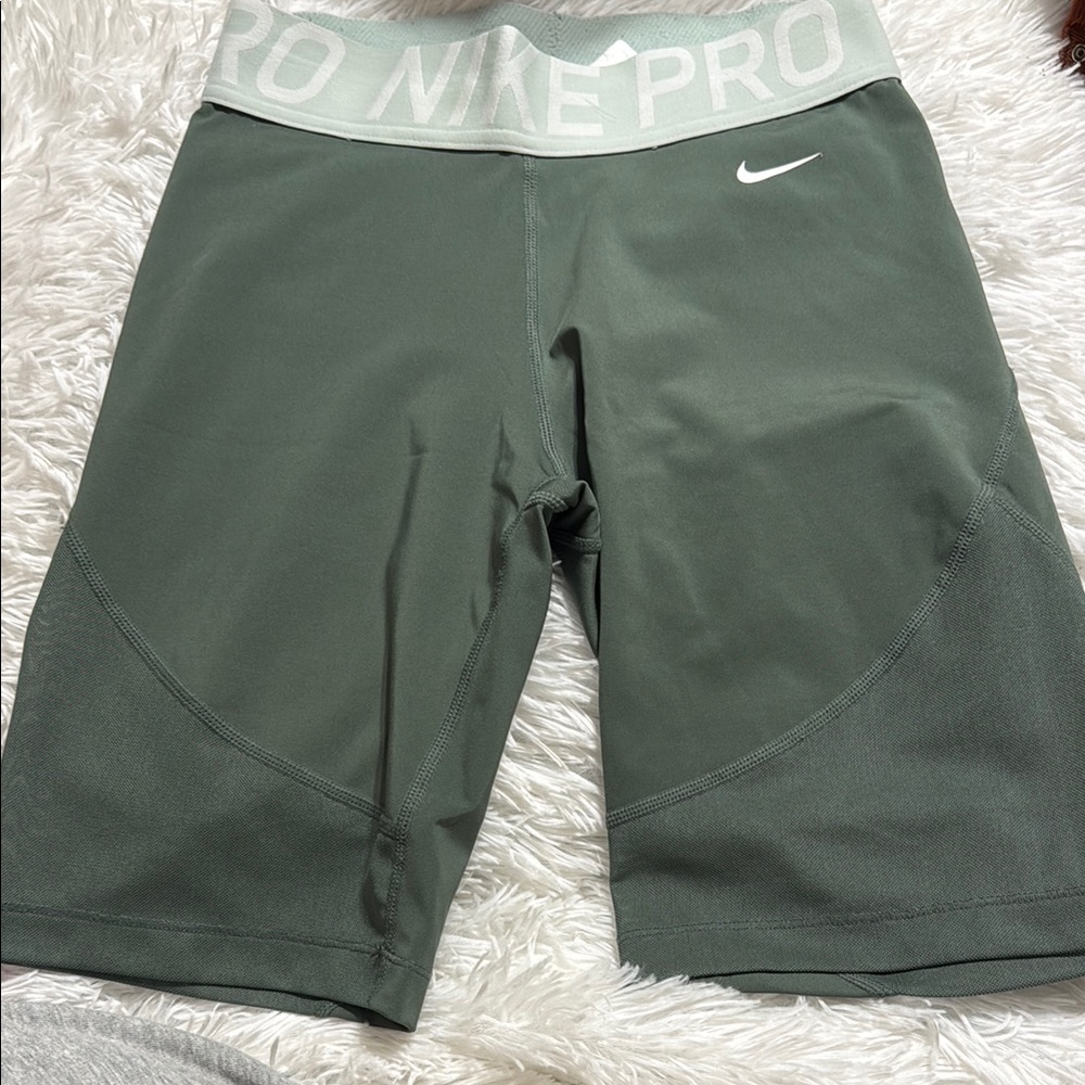 Nike Women's Green Pro Shorts